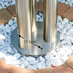 hofstein Borne lumineuse Trones Acier inoxydable, 3 lumières