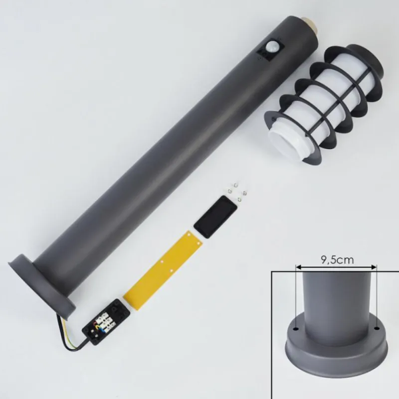 hofstein Borne lumineuse Tunes Anthracite, 1 lumière, Détecteur de mouvement