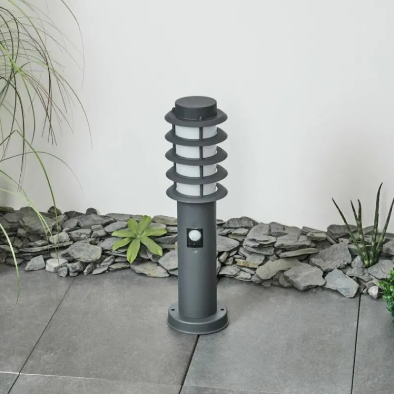 hofstein Borne lumineuse Tunes Anthracite, 1 lumière, Détecteur de mouvement