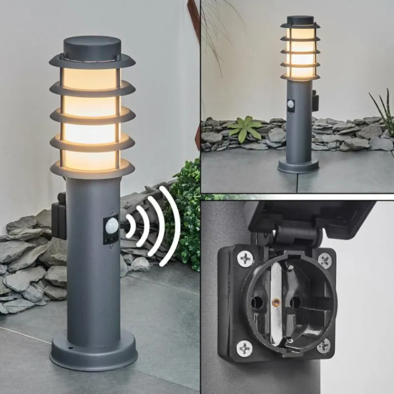 hofstein Borne lumineuse Tunes Anthracite, 1 lumière, Détecteur de mouvement