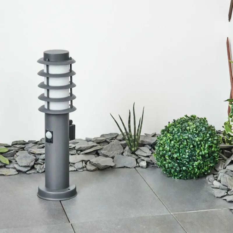 hofstein Borne lumineuse Tunes Anthracite, 1 lumière, Détecteur de mouvement