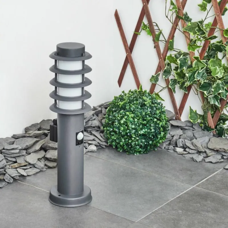 hofstein Borne lumineuse Tunes Anthracite, 1 lumière, Détecteur de mouvement