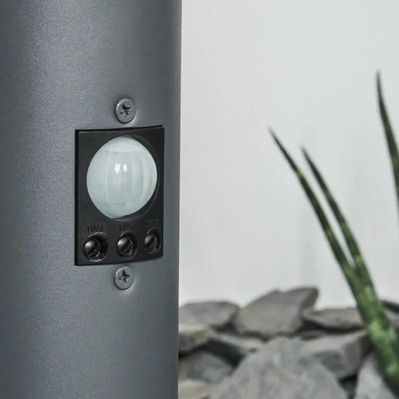 hofstein Borne lumineuse Tunes Anthracite, 1 lumière, Détecteur de mouvement