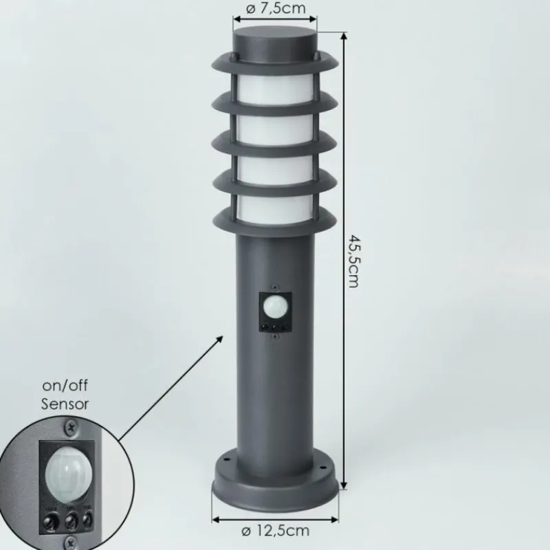 hofstein Borne lumineuse Tunes Anthracite, 1 lumière, Détecteur de mouvement