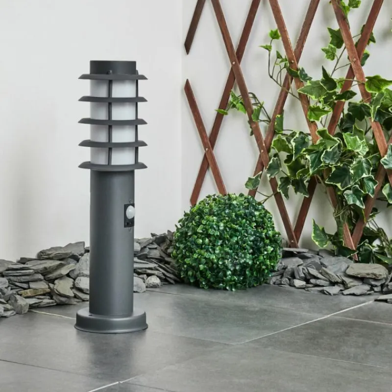 hofstein Borne lumineuse Tunes Anthracite, 1 lumière, Détecteur de mouvement