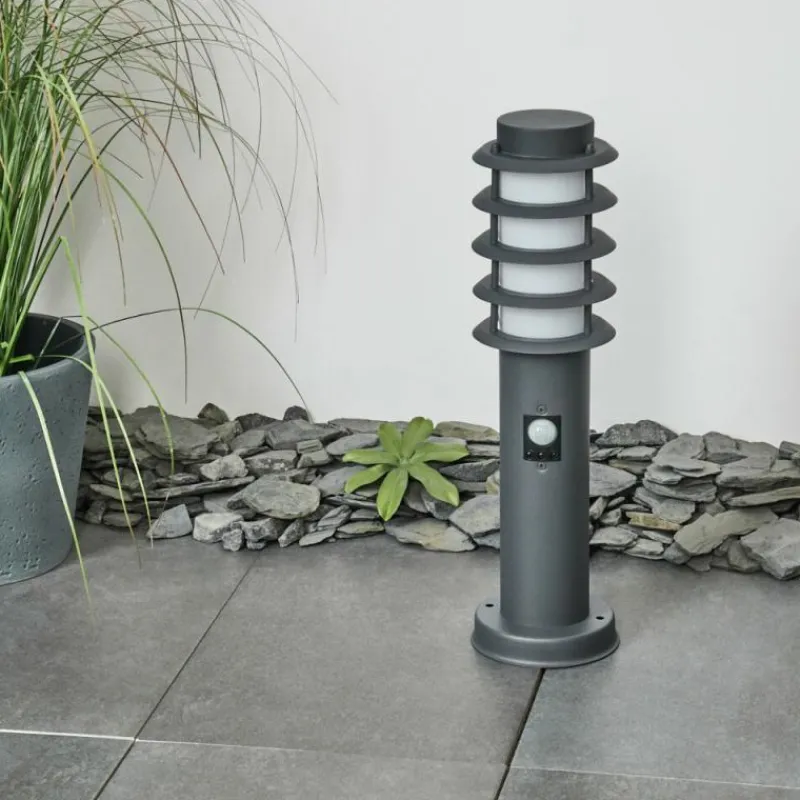 hofstein Borne lumineuse Tunes Anthracite, 1 lumière, Détecteur de mouvement