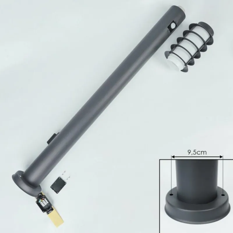 hofstein Borne lumineuse Tunes Anthracite, 1 lumière, Détecteur de mouvement