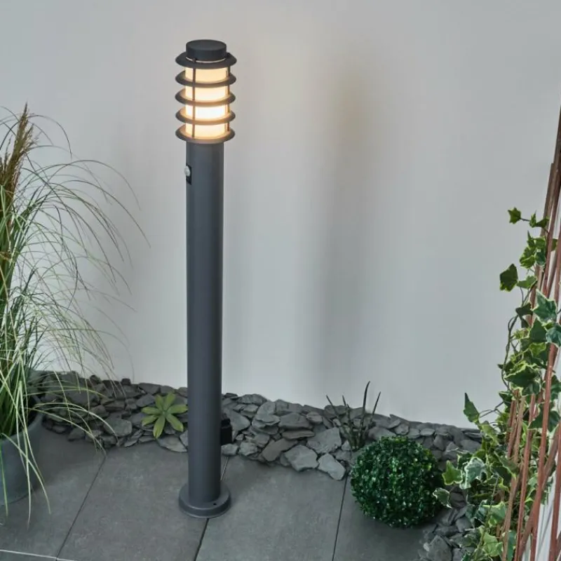 hofstein Borne lumineuse Tunes Anthracite, 1 lumière, Détecteur de mouvement