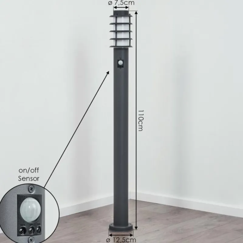 hofstein Borne lumineuse Tunes Anthracite, 1 lumière, Détecteur de mouvement