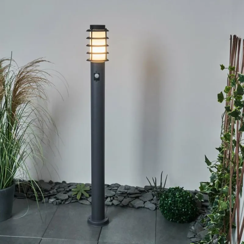 hofstein Borne lumineuse Tunes Anthracite, 1 lumière, Détecteur de mouvement