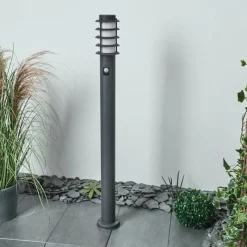 hofstein Borne lumineuse Tunes Anthracite, 1 lumière, Détecteur de mouvement