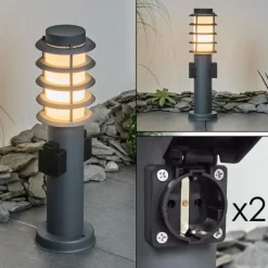 hofstein Borne lumineuse Tunes Anthracite, 1 lumière