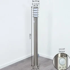 hofstein Borne lumineuse Tunes Nickel mat, 1 lumière, Détecteur de mouvement