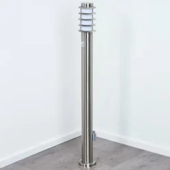 hofstein Borne lumineuse Tunes Nickel mat, 1 lumière, Détecteur de mouvement