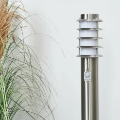 hofstein Borne lumineuse Tunes Nickel mat, 1 lumière, Détecteur de mouvement