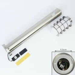 hofstein Borne lumineuse Tunes Nickel mat, 1 lumière, Détecteur de mouvement