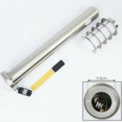 hofstein Borne lumineuse Tunes Nickel mat, 1 lumière, Détecteur de mouvement