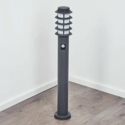 hofstein Borne lumineuse Tunes Nickel mat, 1 lumière, Détecteur de mouvement