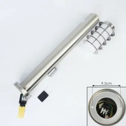 hofstein Borne lumineuse Tunes Nickel mat, 1 lumière, Détecteur de mouvement