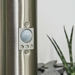 hofstein Borne lumineuse Tunes Nickel mat, 1 lumière, Détecteur de mouvement