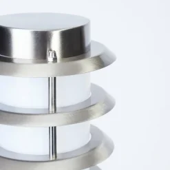 hofstein Borne lumineuse Tunes Nickel mat, 1 lumière, Détecteur de mouvement