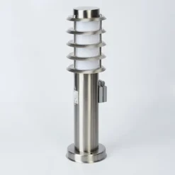 hofstein Borne lumineuse Tunes Nickel mat, 1 lumière, Détecteur de mouvement