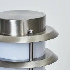 hofstein Borne lumineuse Tunes Nickel mat, 1 lumière, Détecteur de mouvement