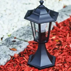 Luminaires Rustiques-hofstein Borne lumineuse Valtimo Noir, 1 lumière