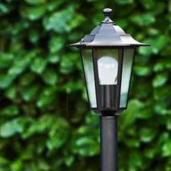 Luminaires Rustiques-hofstein Borne lumineuse Valtimo Noir, 1 lumière