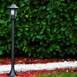 Luminaires Rustiques-hofstein Borne lumineuse Valtimo Noir, 1 lumière