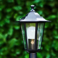 Luminaires Rustiques-hofstein Borne lumineuse Valtimo Noir, 1 lumière