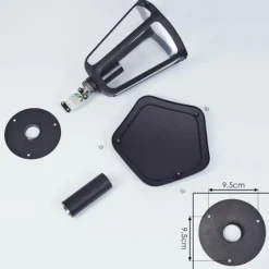 hofstein Borne lumineuse Venneshamm Noir, Transparent, 1 lumière