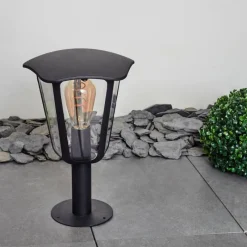 hofstein Borne lumineuse Venneshamm Noir, Transparent, 1 lumière