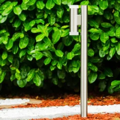 hofstein Borne lumineuse Vero Acier inoxydable, 2 lumières