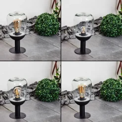 hofstein Borne lumineuse Ystheim Noir, 1 lumière