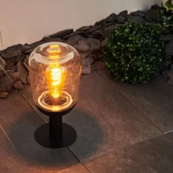 hofstein Borne lumineuse Ystheim Noir, 1 lumière