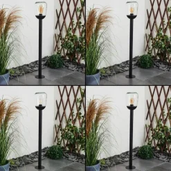 hofstein Borne lumineuse Ystheim Noir, 1 lumière