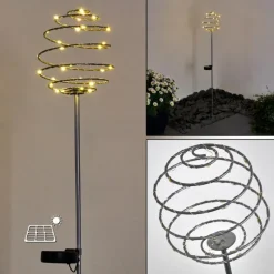 Luminaires Rustiques-hofstein Borne lumineuse Zermatt LED Argenté, 28 lumières