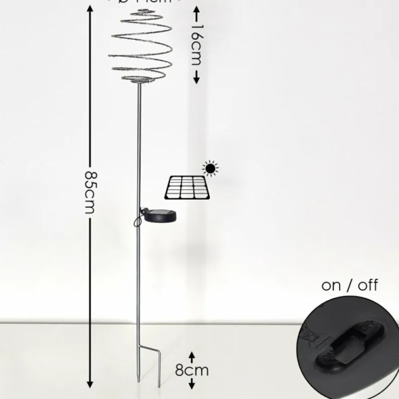 Luminaires Rustiques-hofstein Borne lumineuse Zermatt LED Argenté, 28 lumières