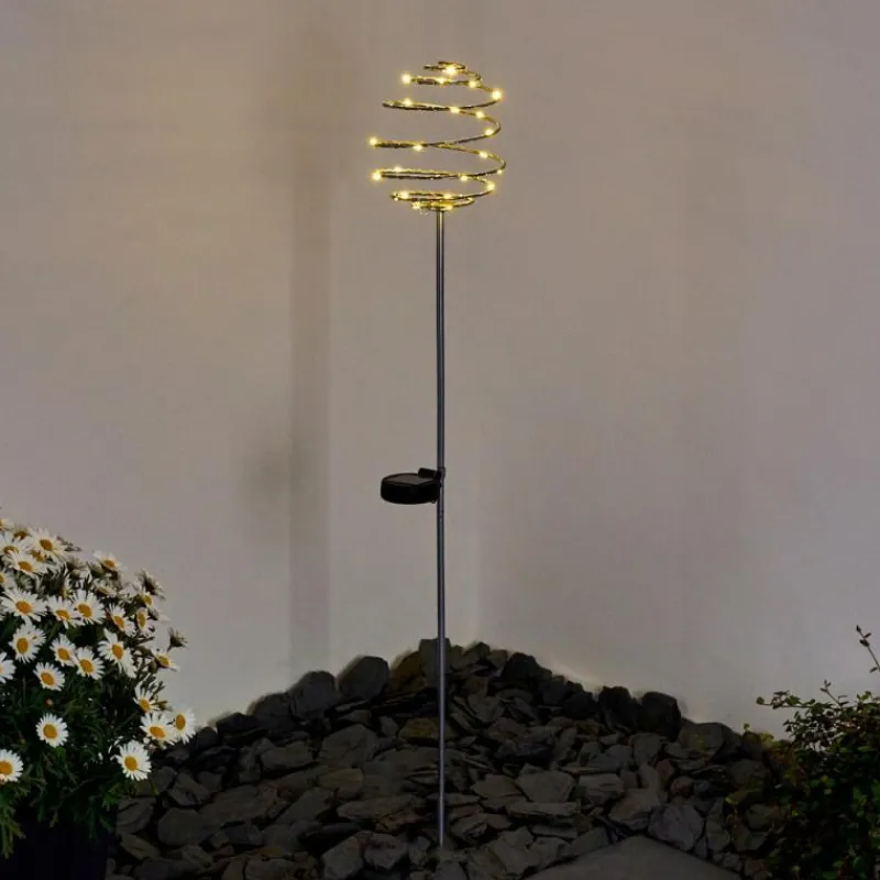 Luminaires Rustiques-hofstein Borne lumineuse Zermatt LED Argenté, 28 lumières