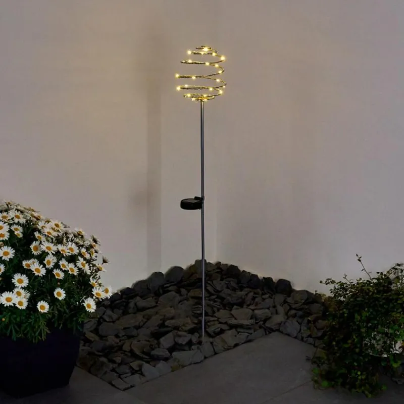 Luminaires Rustiques-hofstein Borne lumineuse Zermatt LED Argenté, 28 lumières