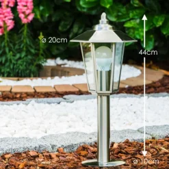 hofstein Borne Moskau Acier inoxydable, 1 lumière