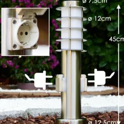 hofstein Borne Tunes Acier inoxydable, 1 lumière