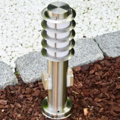 hofstein Borne Tunes Acier inoxydable, 1 lumière