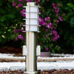 hofstein Borne Tunes Acier inoxydable, 1 lumière