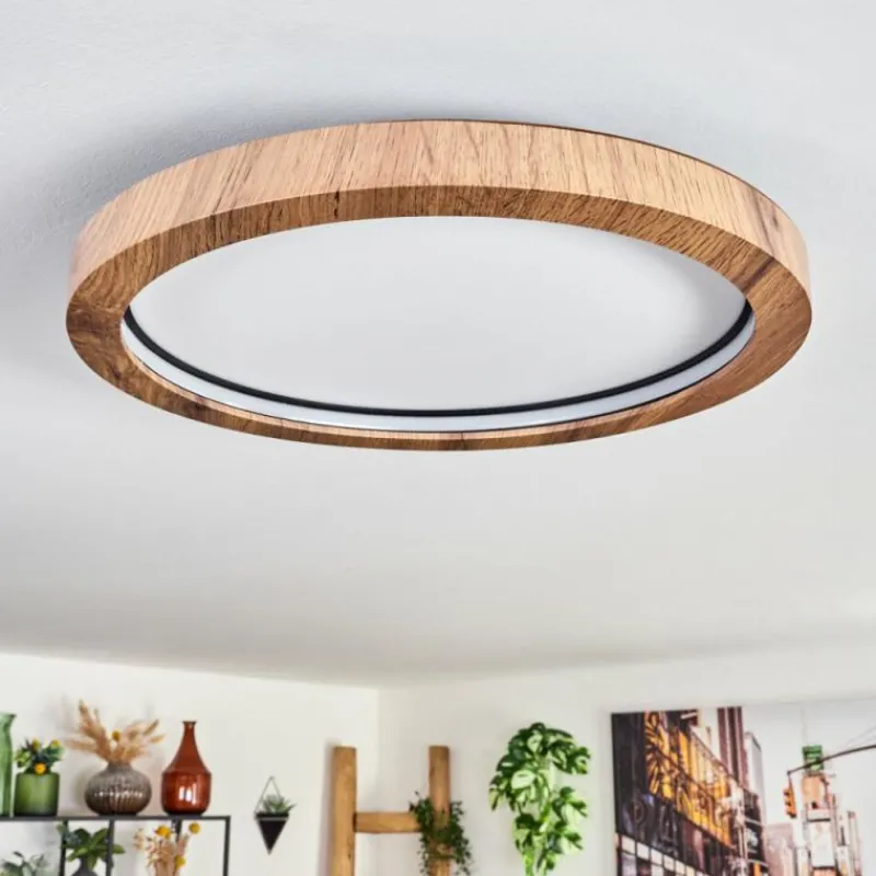 hofstein Bosatorp Plafonnier LED Noir, 1 lumière, Télécommandes