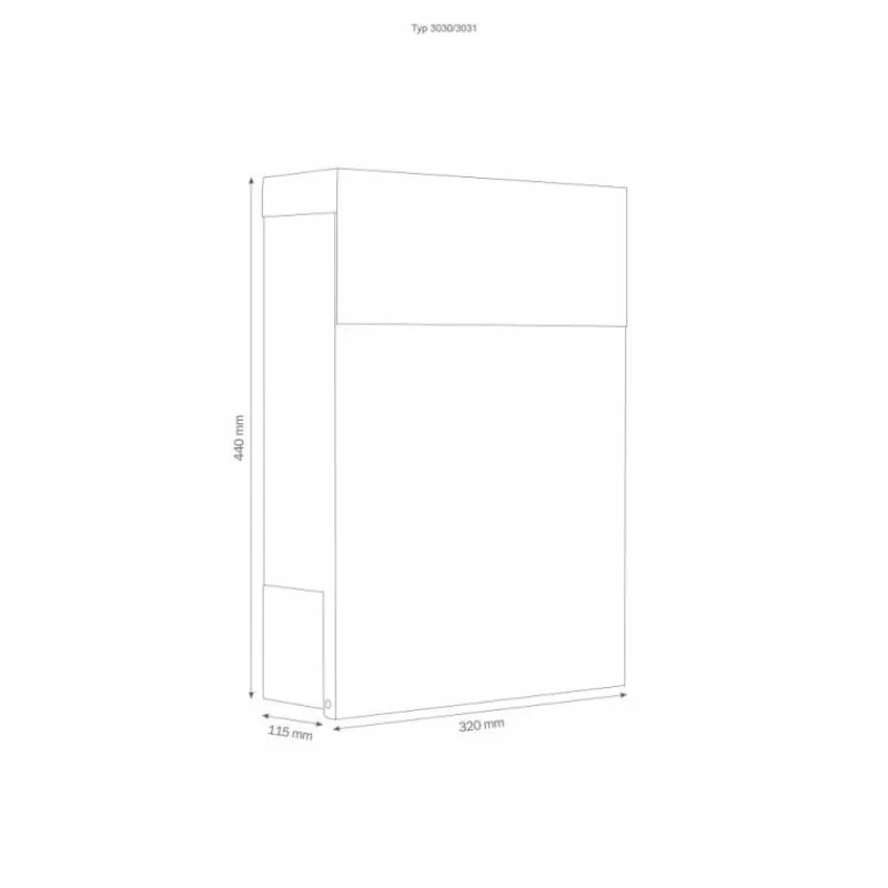 Luminaires LCD Boîte aux lettres LCD 3031 Noir