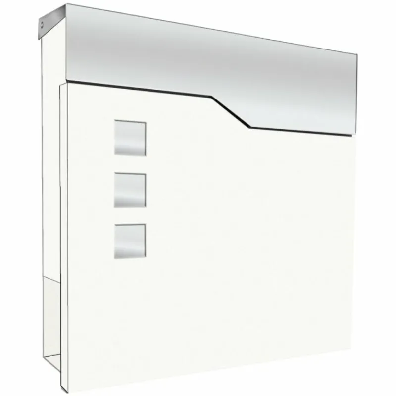 Luminaires LCD Boîte aux lettres LCD Dusenbach Acier inoxydable, Blanc