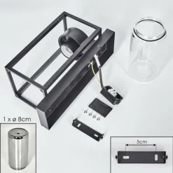 hofstein Boucinho Lampe murale d´extérieur Noir, 1 lumière