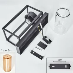 hofstein Boucinho Lampe murale d´extérieur Noir, 1 lumière